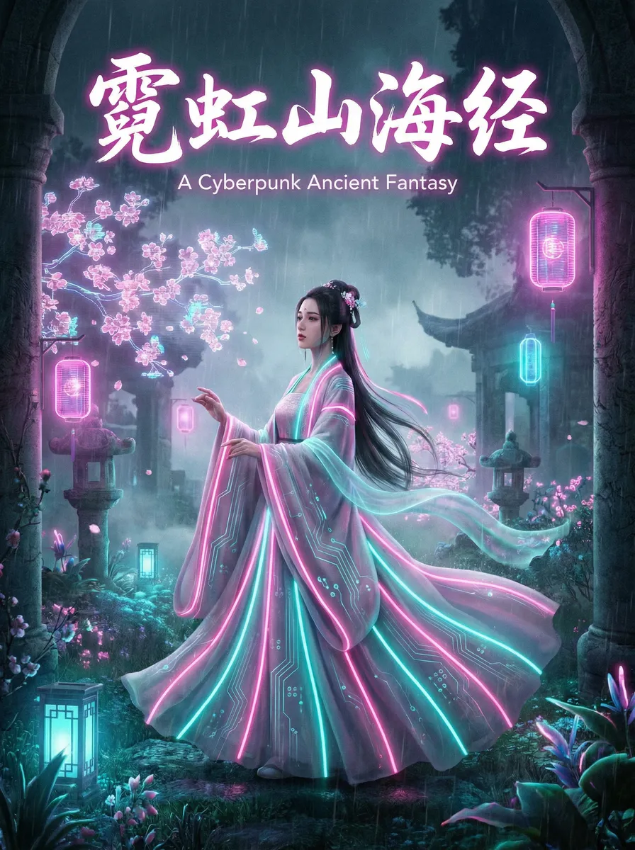 明星合成10p 古风奇缘短剧 - 霓虹山海经海报